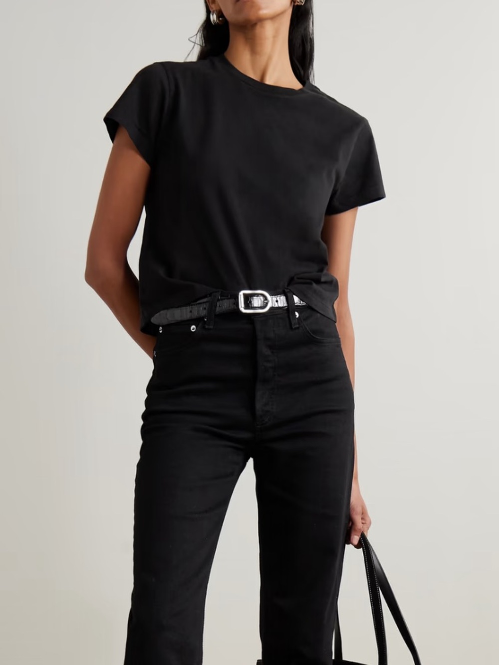 AGOLDE Short Sleeve organic cotton-jersey T-shirt in Black. Size M. Never worn.